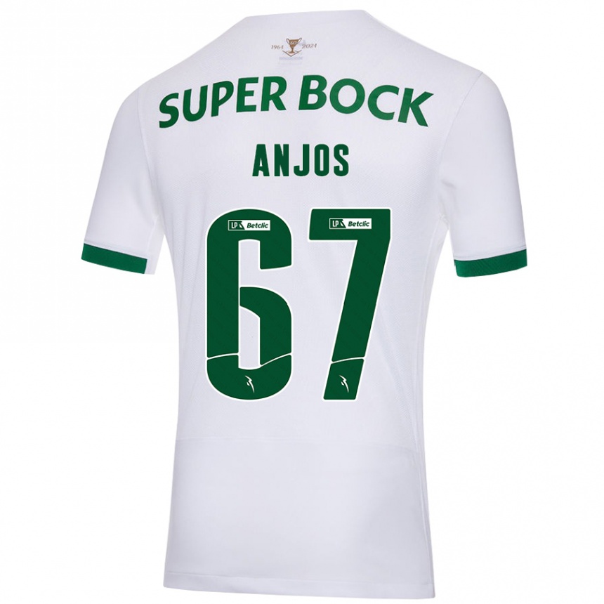 Niño Fútbol Camiseta Lucas Anjos #67 Blanco Verde 2ª Equipación 2024/25 Perú