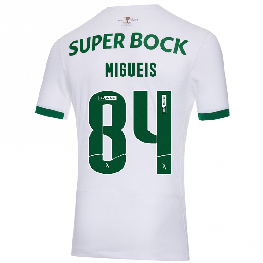 Niño Fútbol Camiseta Pedro Miguéis #84 Blanco Verde 2ª Equipación 2024/25 Perú