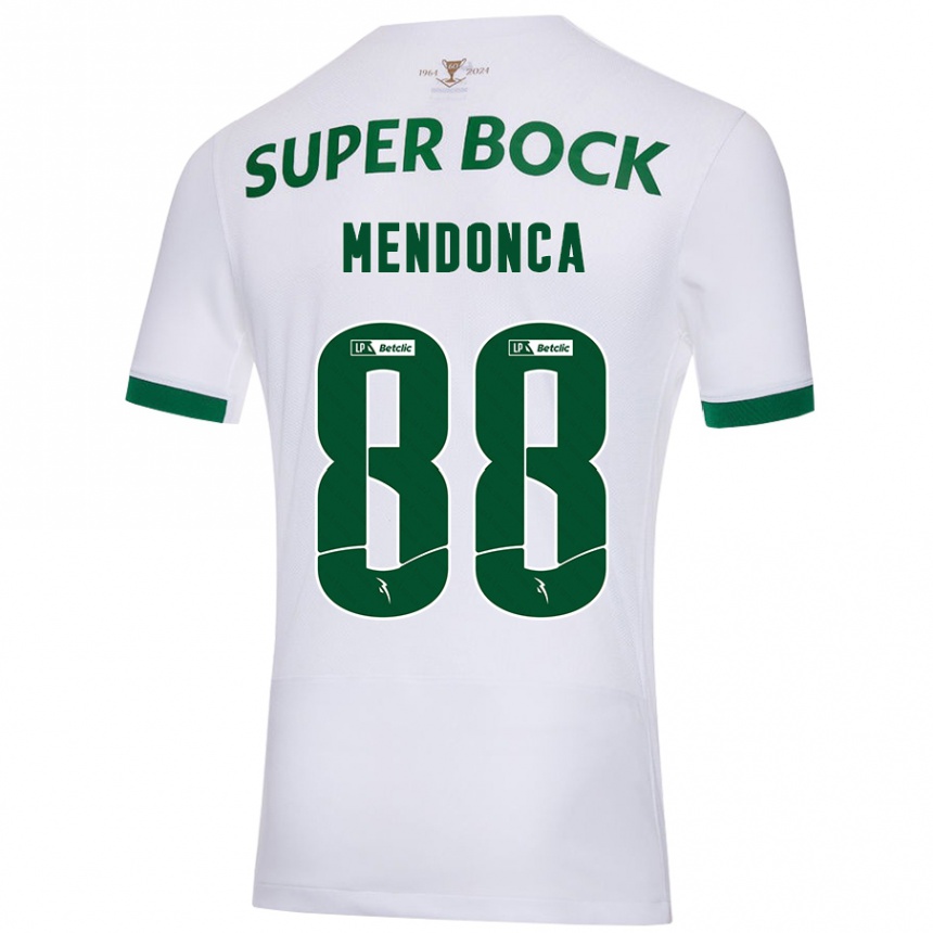 Niño Fútbol Camiseta Manuel Mendonça #88 Blanco Verde 2ª Equipación 2024/25 Perú