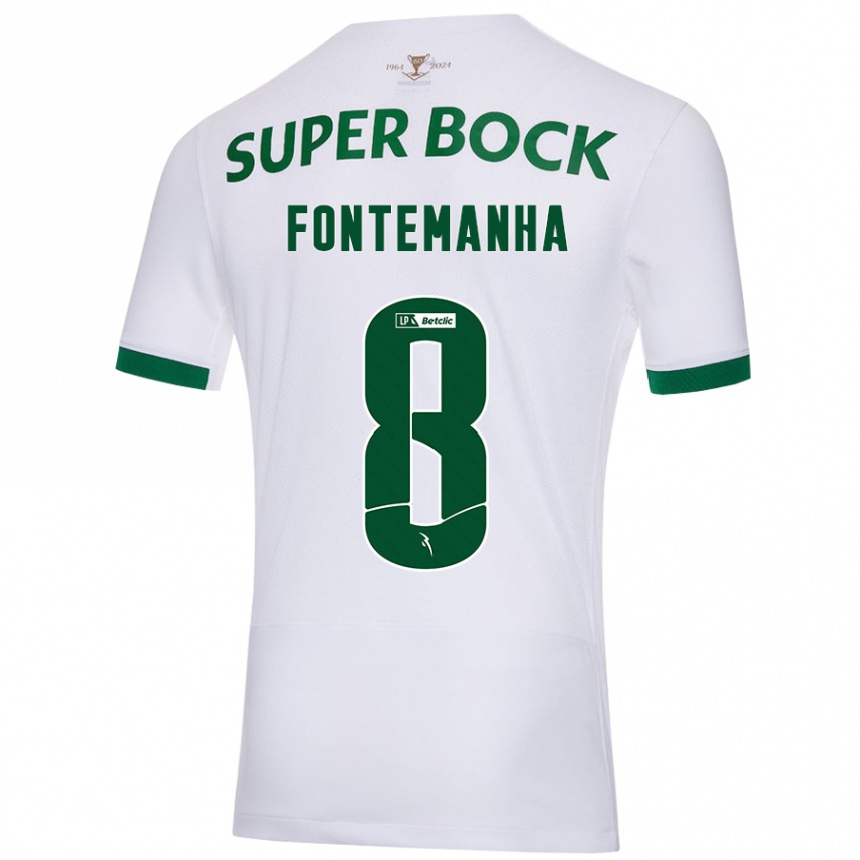 Niño Fútbol Camiseta Rita Fontemanha #8 Blanco Verde 2ª Equipación 2024/25 Perú