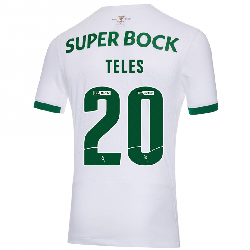 Niño Fútbol Camiseta Ana Isabel Teles #20 Blanco Verde 2ª Equipación 2024/25 Perú