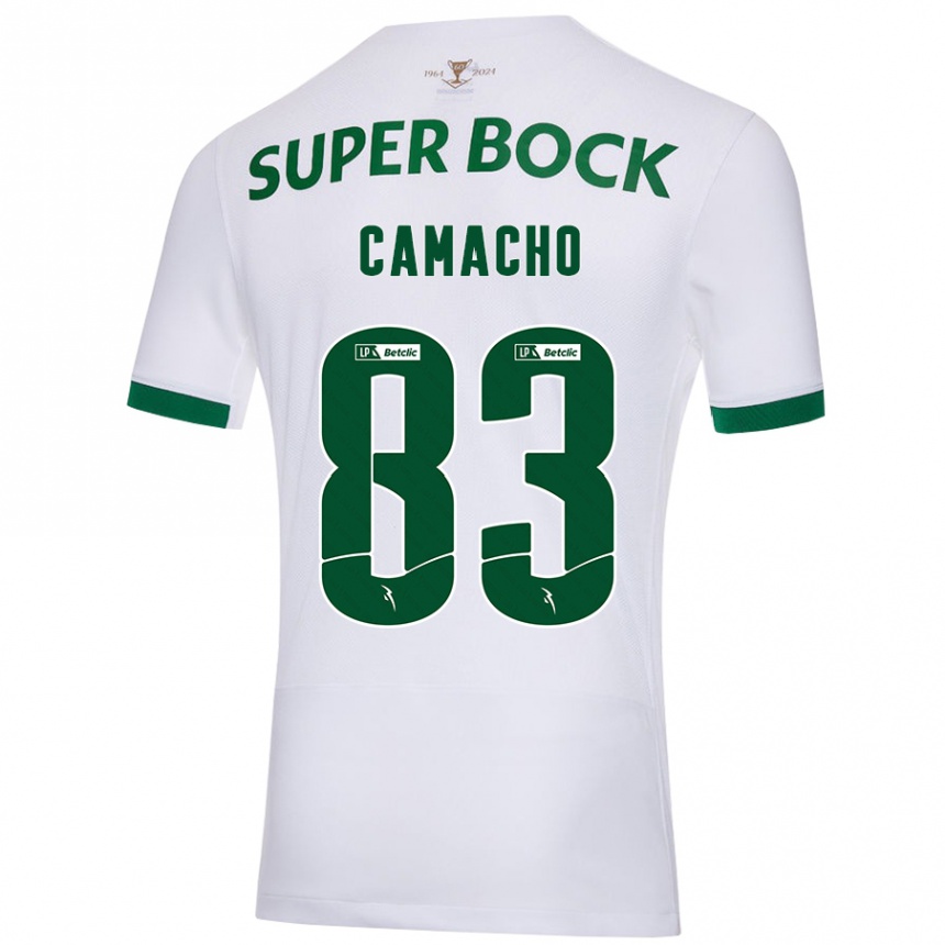 Niño Fútbol Camiseta Rafael Camacho #83 Blanco Verde 2ª Equipación 2024/25 Perú