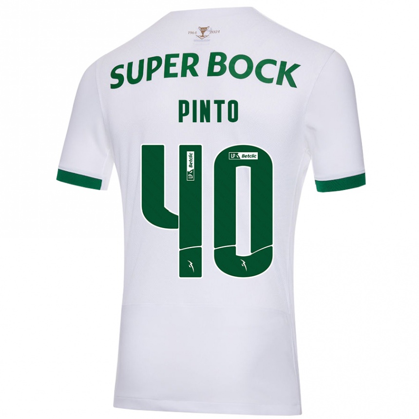 Niño Fútbol Camiseta Rita Pinto De Almeida #40 Blanco Verde 2ª Equipación 2024/25 Perú