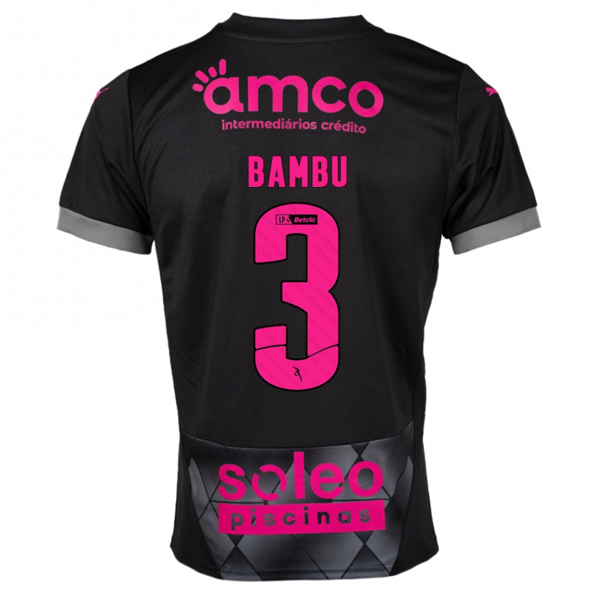 Niño Fútbol Camiseta Robson Bambu #3 Negro Rosa 2ª Equipación 2024/25 Perú