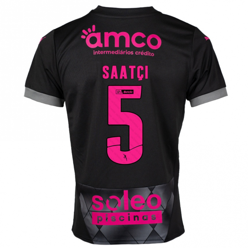 Niño Fútbol Camiseta Serdar Saatçı #5 Negro Rosa 2ª Equipación 2024/25 Perú