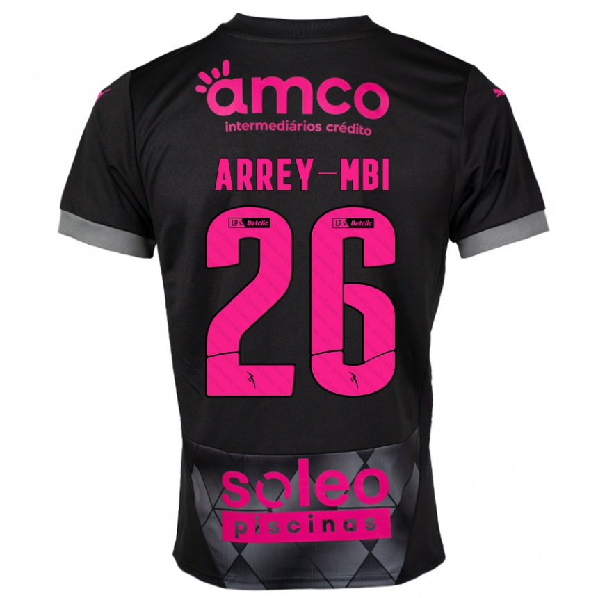 Niño Fútbol Camiseta Bright Arrey-Mbi #26 Negro Rosa 2ª Equipación 2024/25 Perú