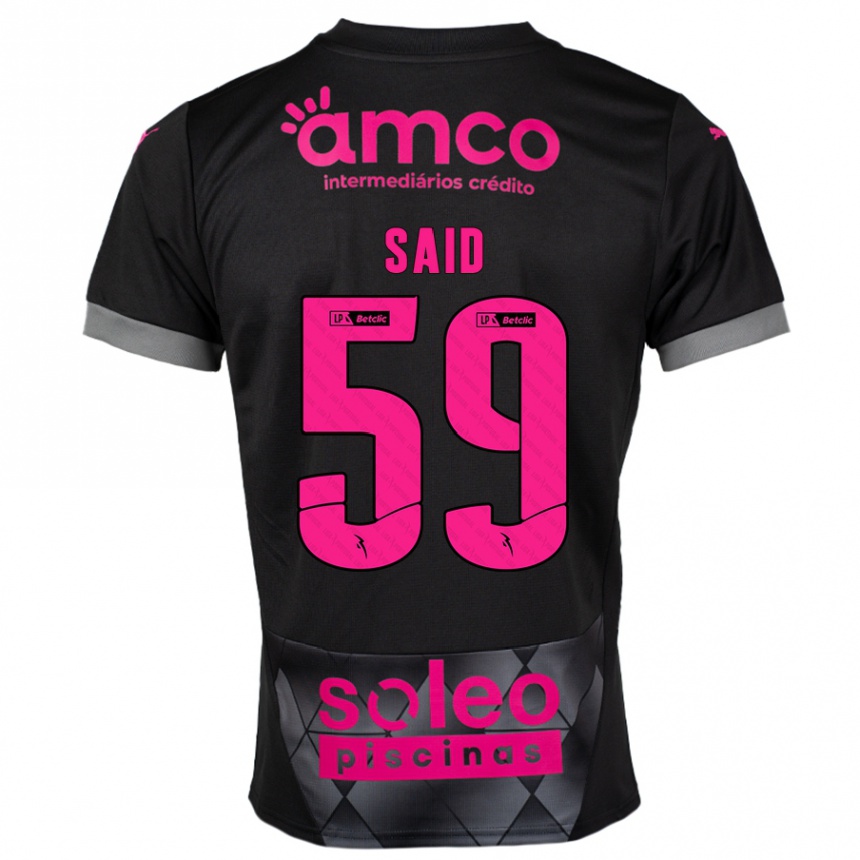 Niño Fútbol Camiseta Yan Said #59 Negro Rosa 2ª Equipación 2024/25 Perú