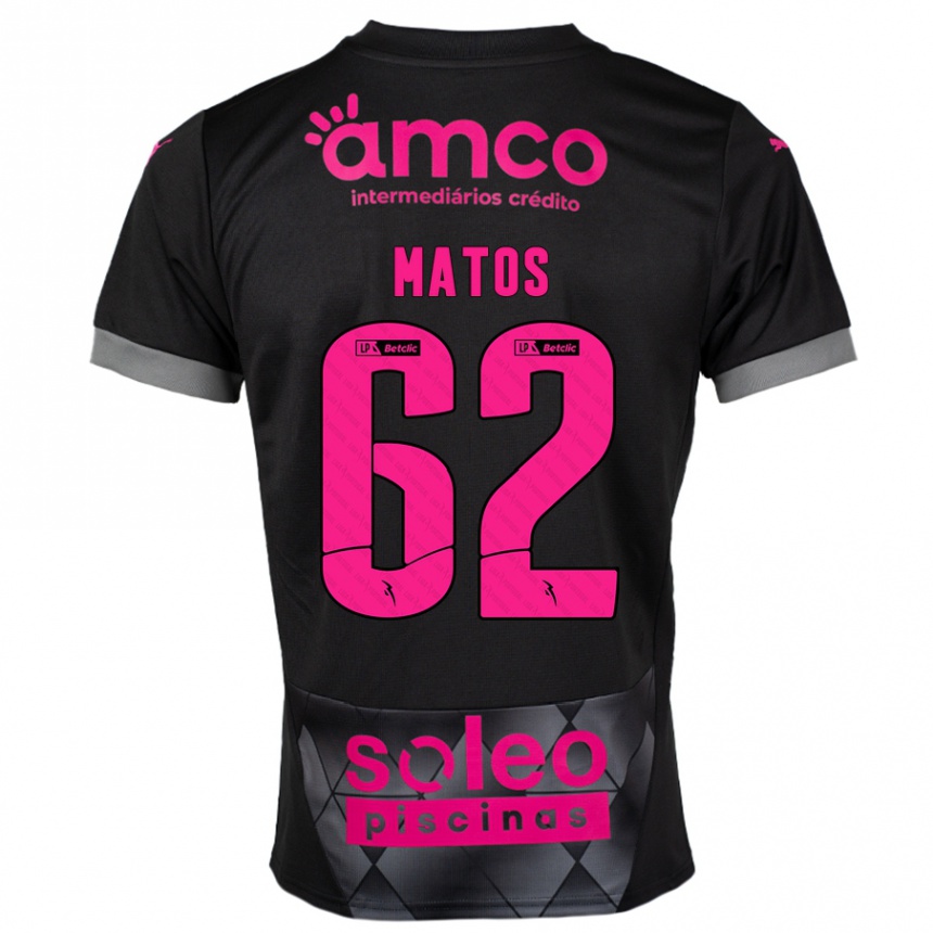 Niño Fútbol Camiseta Nuno Matos #62 Negro Rosa 2ª Equipación 2024/25 Perú