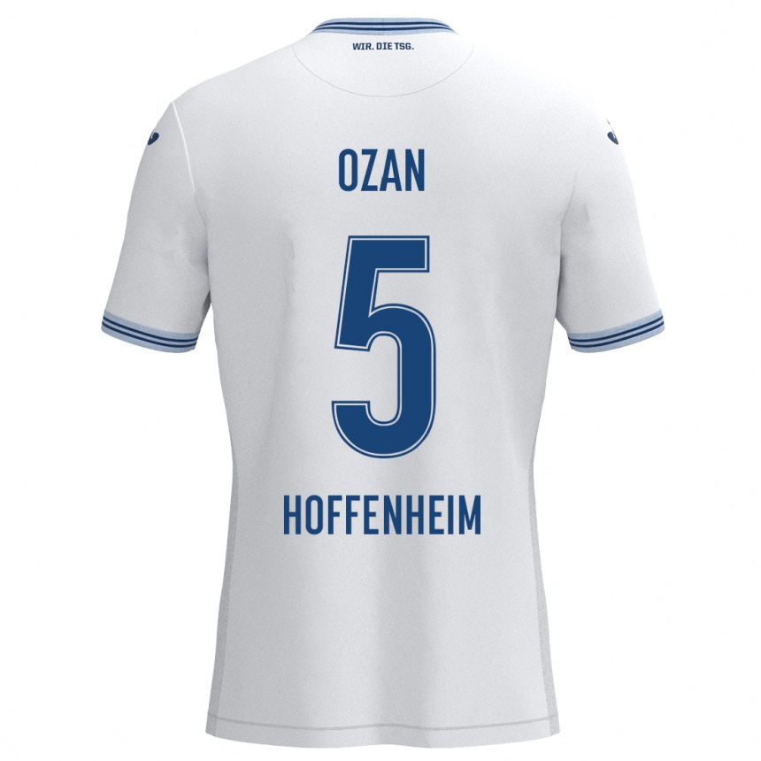 Niño Fútbol Camiseta Ozan Kabak #5 Blanco Azul 2ª Equipación 2024/25 Perú