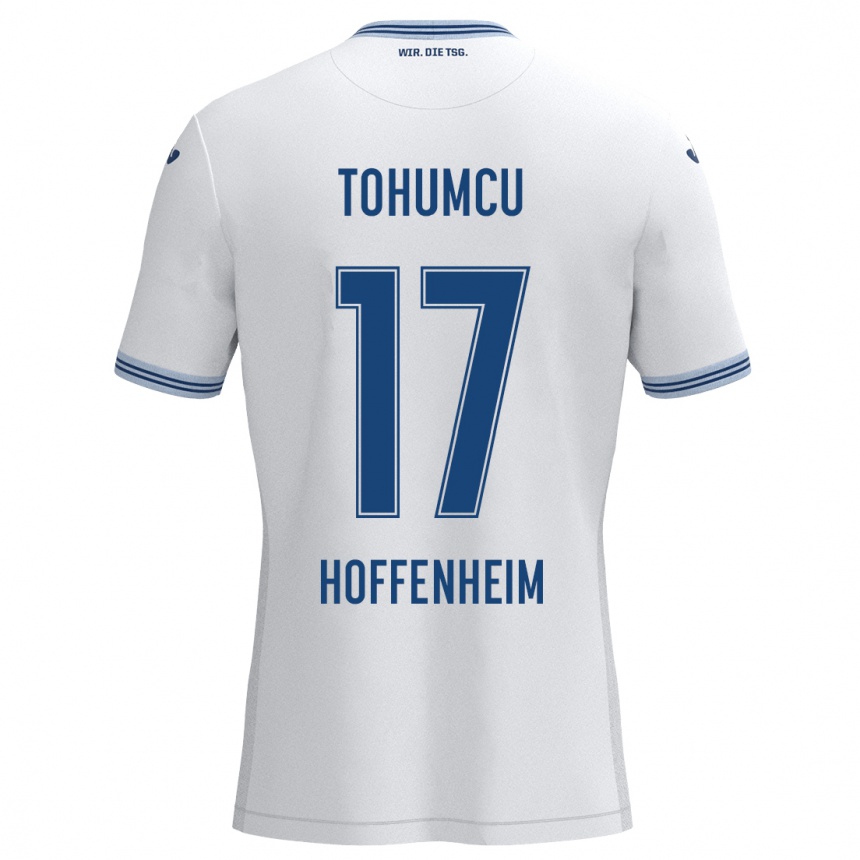 Niño Fútbol Camiseta Umut Tohumcu #17 Blanco Azul 2ª Equipación 2024/25 Perú