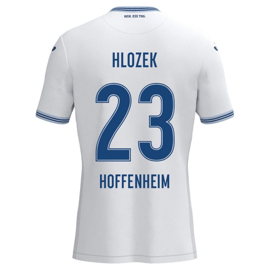 Niño Fútbol Camiseta Adam Hlozek #23 Blanco Azul 2ª Equipación 2024/25 Perú