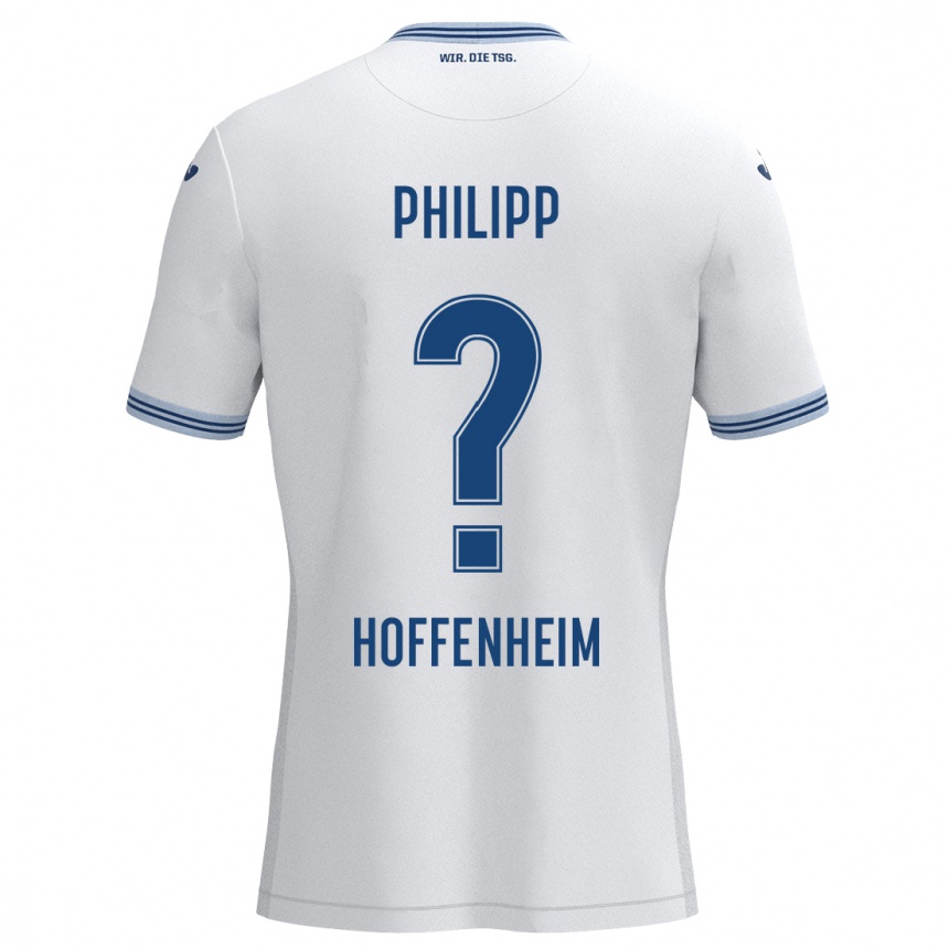 Niño Fútbol Camiseta Tim Philipp #0 Blanco Azul 2ª Equipación 2024/25 Perú