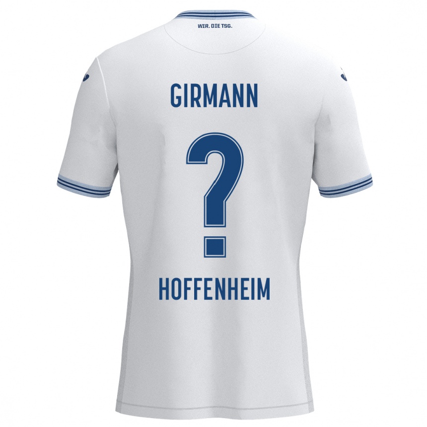 Niño Fútbol Camiseta David Girmann #0 Blanco Azul 2ª Equipación 2024/25 Perú