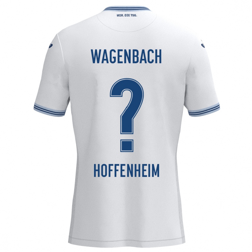 Niño Fútbol Camiseta Lion Wagenbach #0 Blanco Azul 2ª Equipación 2024/25 Perú