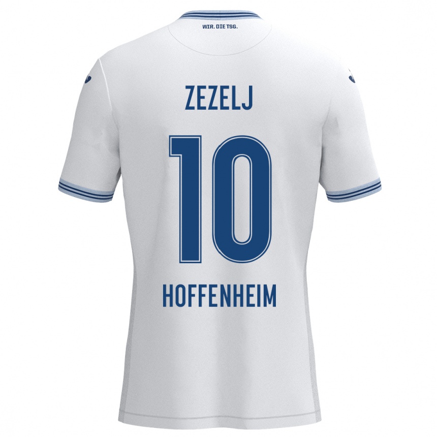 Niño Fútbol Camiseta Neno Zezelj #10 Blanco Azul 2ª Equipación 2024/25 Perú