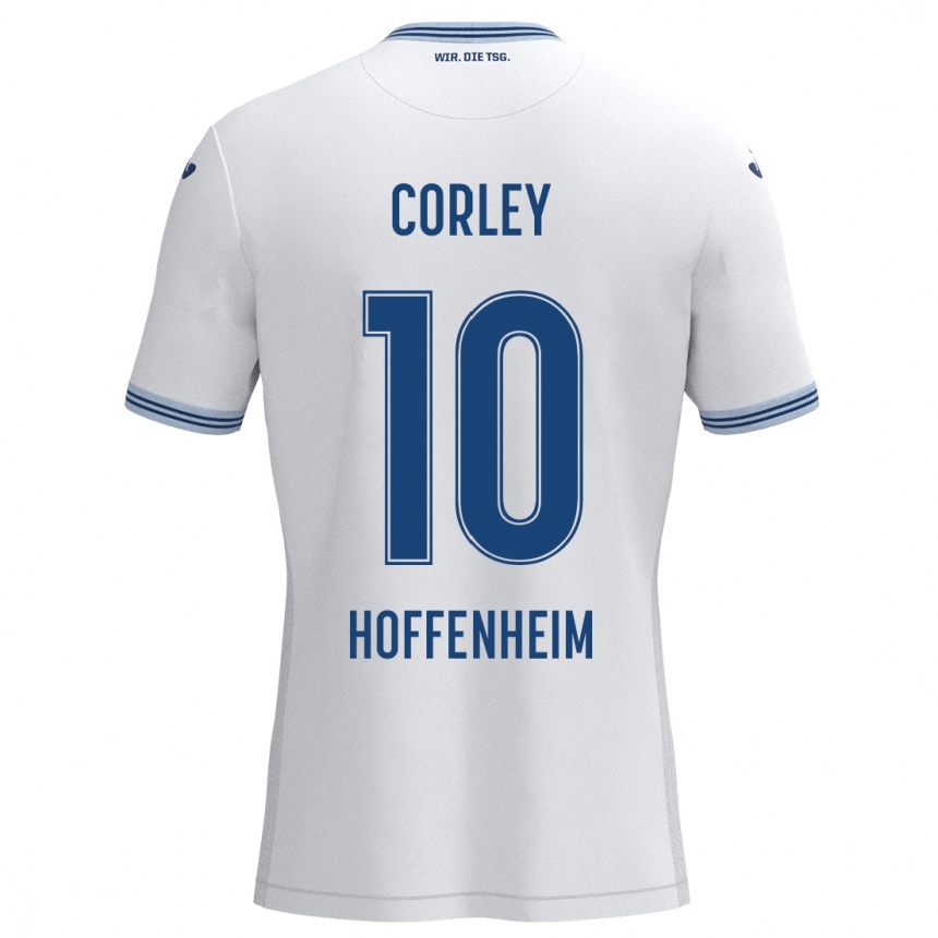 Niño Fútbol Camiseta Gia Corley #10 Blanco Azul 2ª Equipación 2024/25 Perú