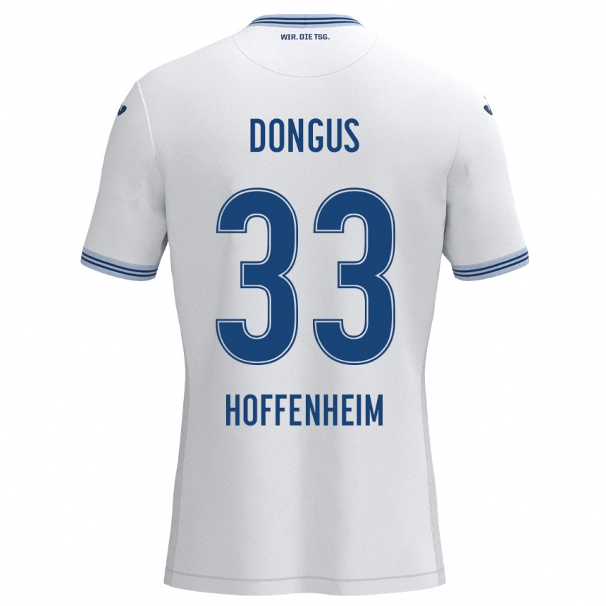 Niño Fútbol Camiseta Fabienne Dongus #33 Blanco Azul 2ª Equipación 2024/25 Perú