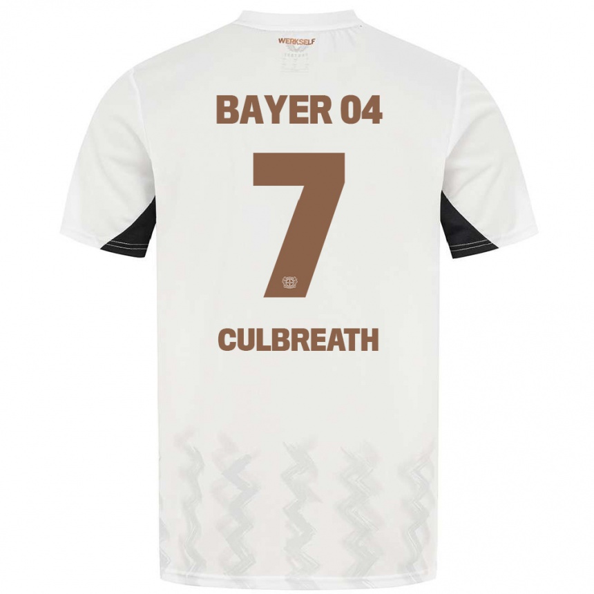 Niño Fútbol Camiseta Montrell Culbreath #7 Blanco Negro 2ª Equipación 2024/25 Perú