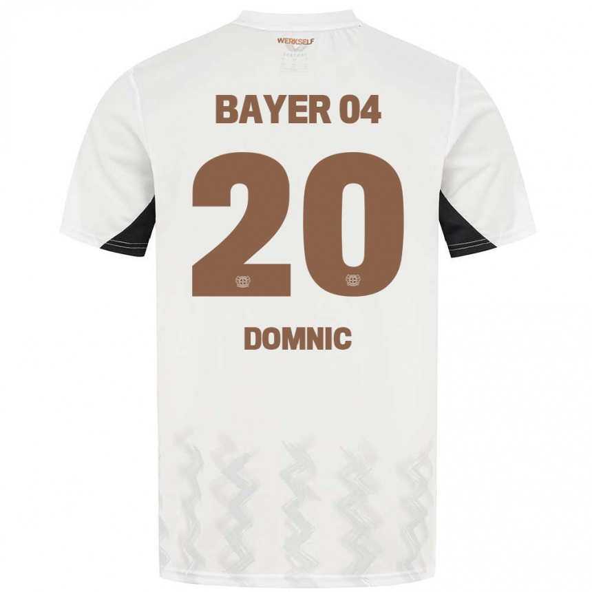 Niño Fútbol Camiseta Nebe-Sirak Domnic #20 Blanco Negro 2ª Equipación 2024/25 Perú