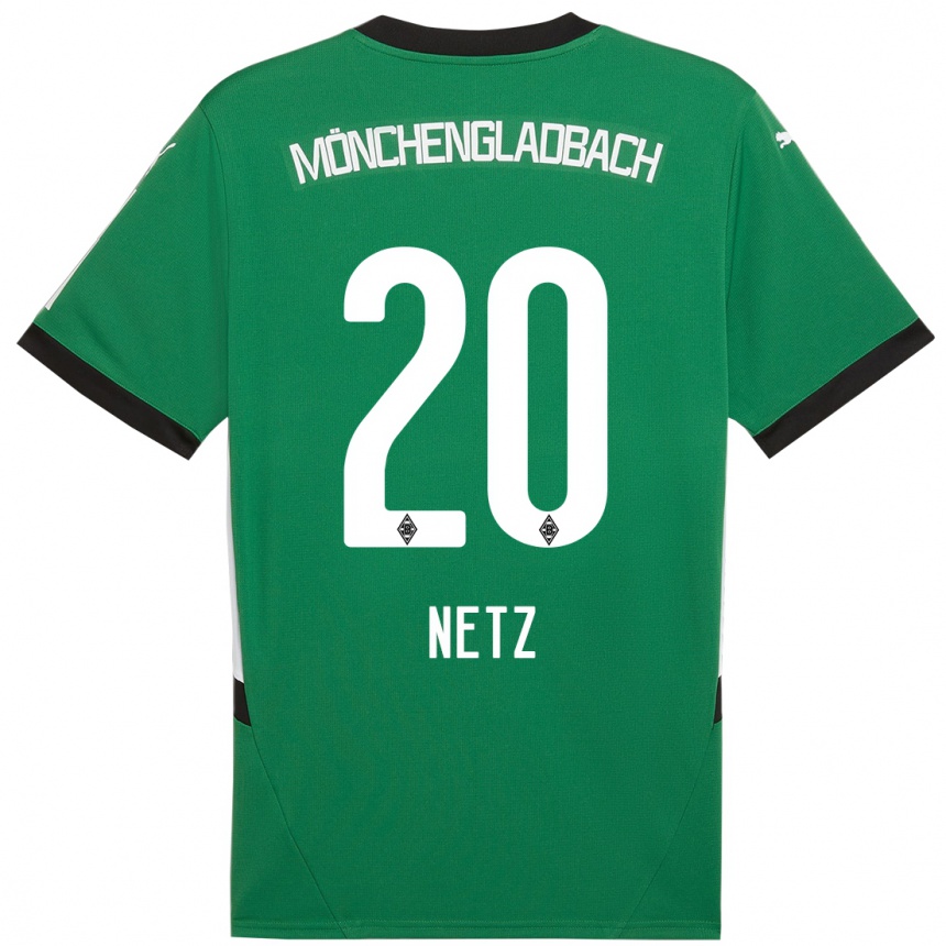 Niño Fútbol Camiseta Luca Netz #20 Verde Blanco 2ª Equipación 2024/25 Perú