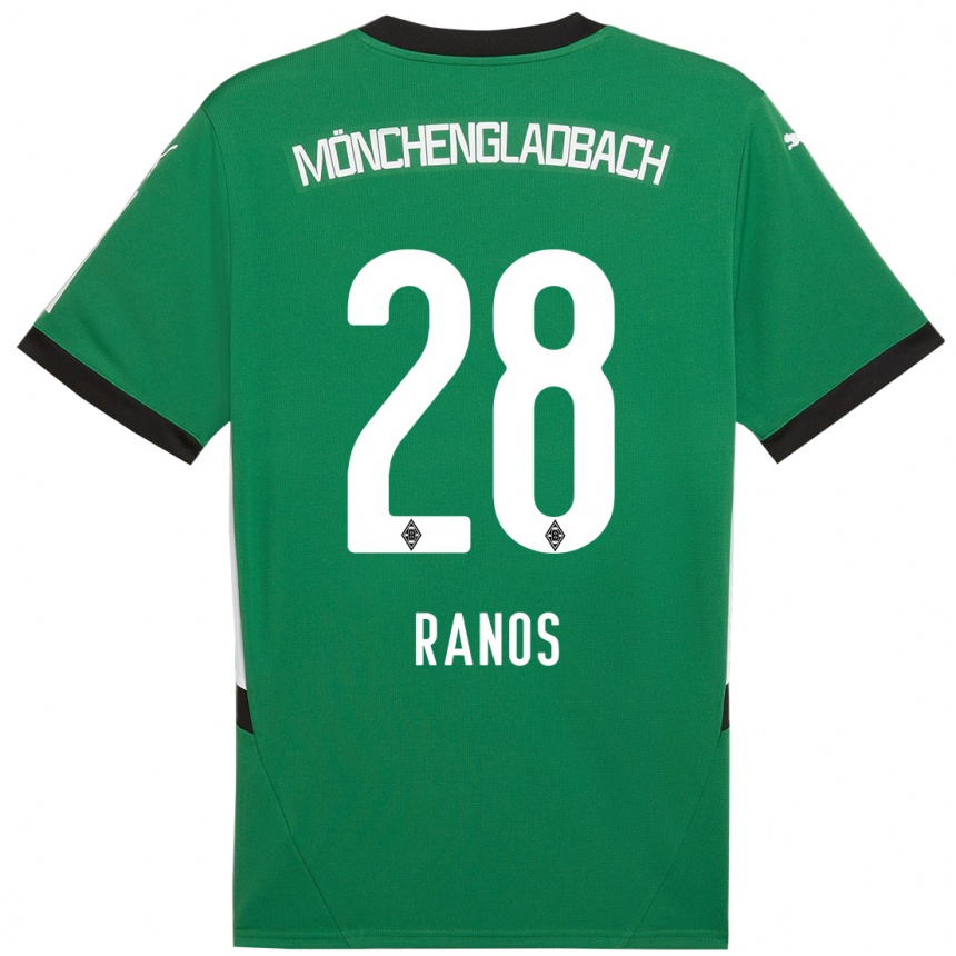 Niño Fútbol Camiseta Grant-Leon Ranos #28 Verde Blanco 2ª Equipación 2024/25 Perú