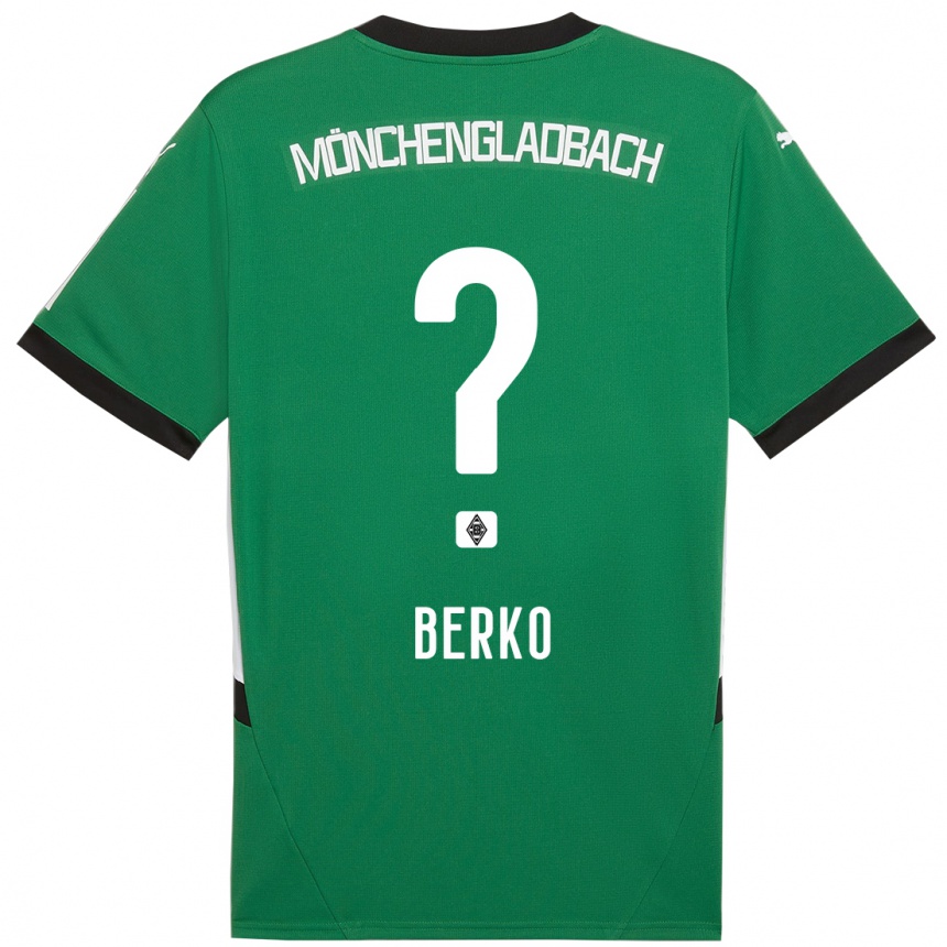 Niño Fútbol Camiseta Dillon Berko #0 Verde Blanco 2ª Equipación 2024/25 Perú