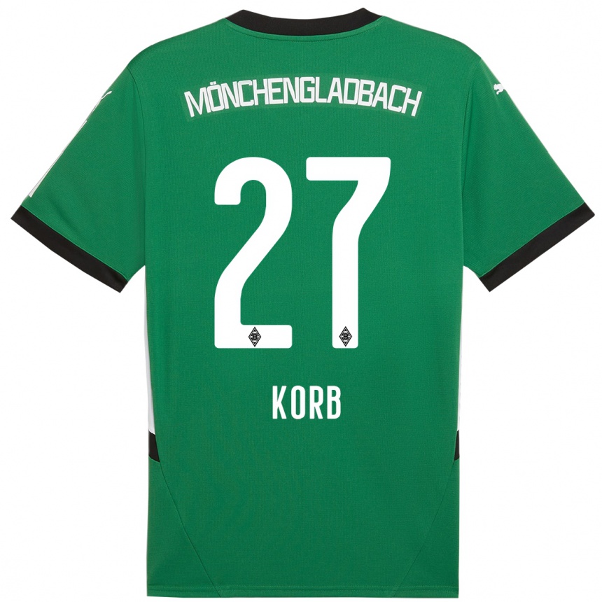 Niño Fútbol Camiseta Julian Korb #27 Verde Blanco 2ª Equipación 2024/25 Perú