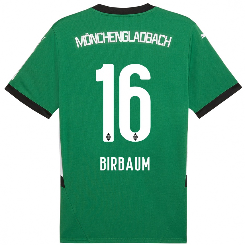 Niño Fútbol Camiseta Anne Birbaum #16 Verde Blanco 2ª Equipación 2024/25 Perú