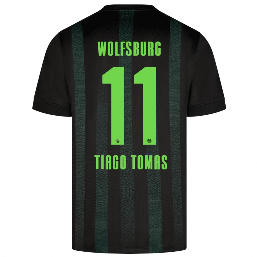 Niño Fútbol Camiseta Tiago Tomás #11 Verde Oscuro 2ª Equipación 2024/25 Perú