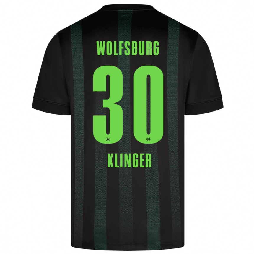 Niño Fútbol Camiseta Niklas Klinger #30 Verde Oscuro 2ª Equipación 2024/25 Perú