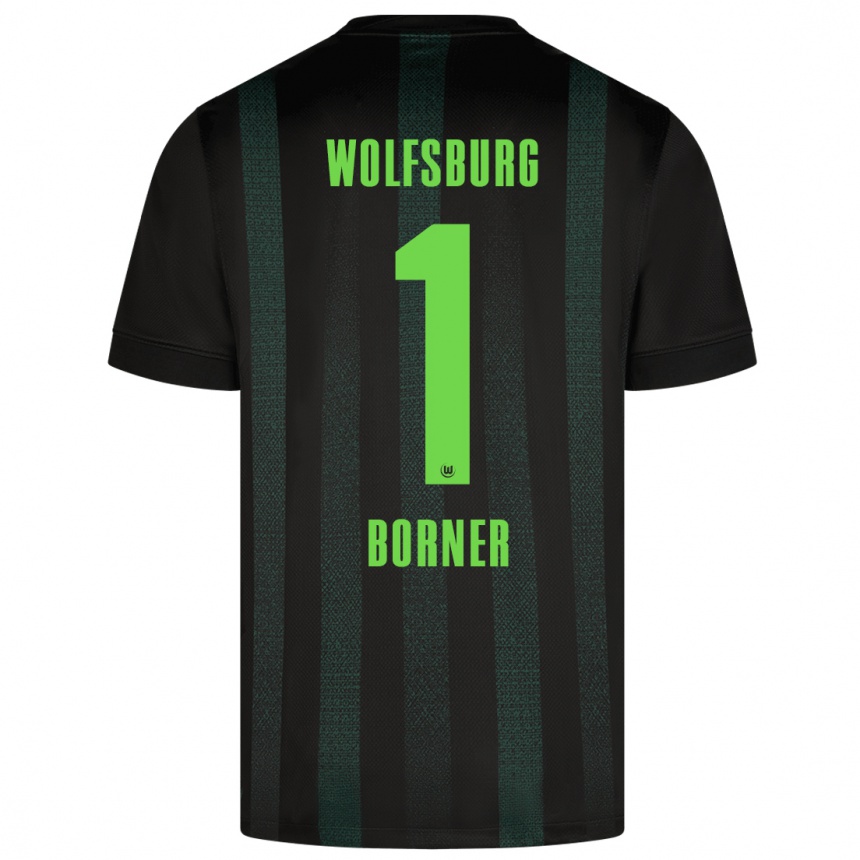 Niño Fútbol Camiseta Benedikt Börner #1 Verde Oscuro 2ª Equipación 2024/25 Perú