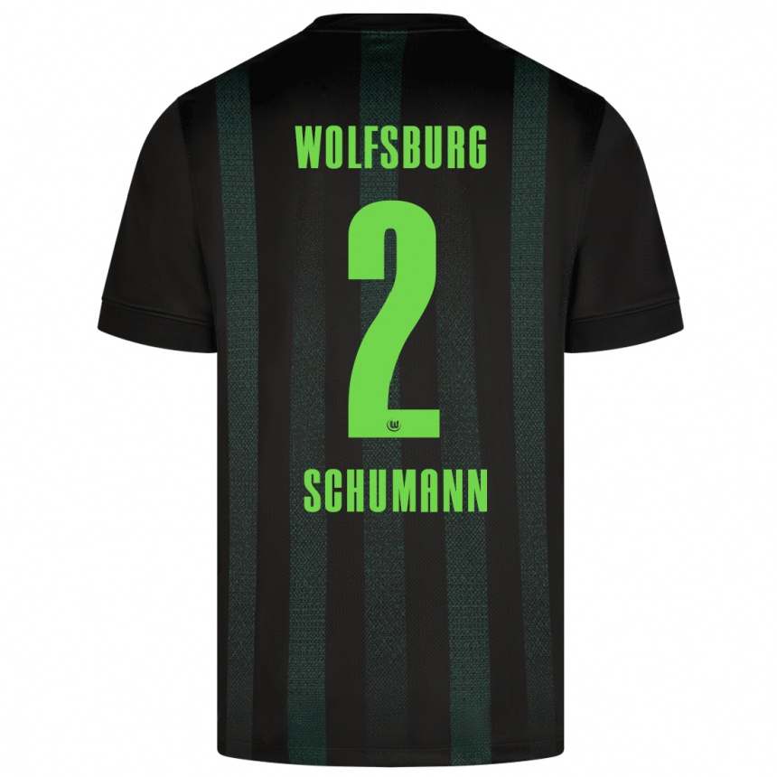 Niño Fútbol Camiseta Anton Schumann #2 Verde Oscuro 2ª Equipación 2024/25 Perú