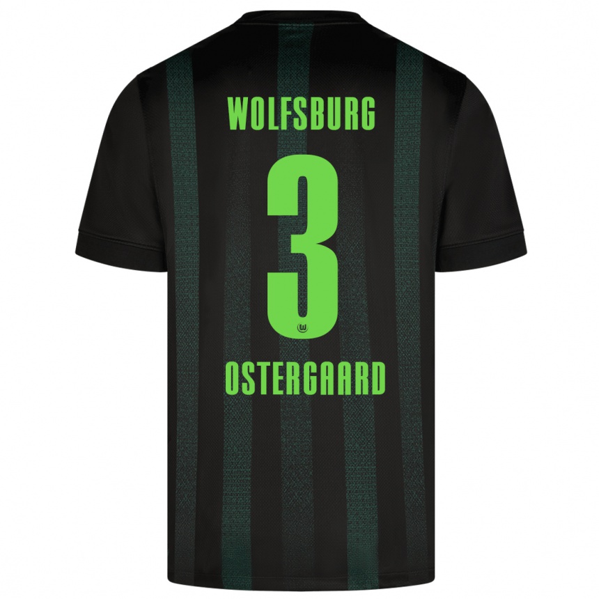 Niño Fútbol Camiseta Christian Östergaard #3 Verde Oscuro 2ª Equipación 2024/25 Perú