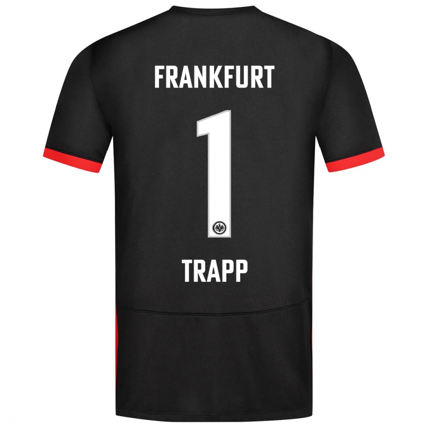 Niño Fútbol Camiseta Kevin Trapp #1 Negro 2ª Equipación 2024/25 Perú