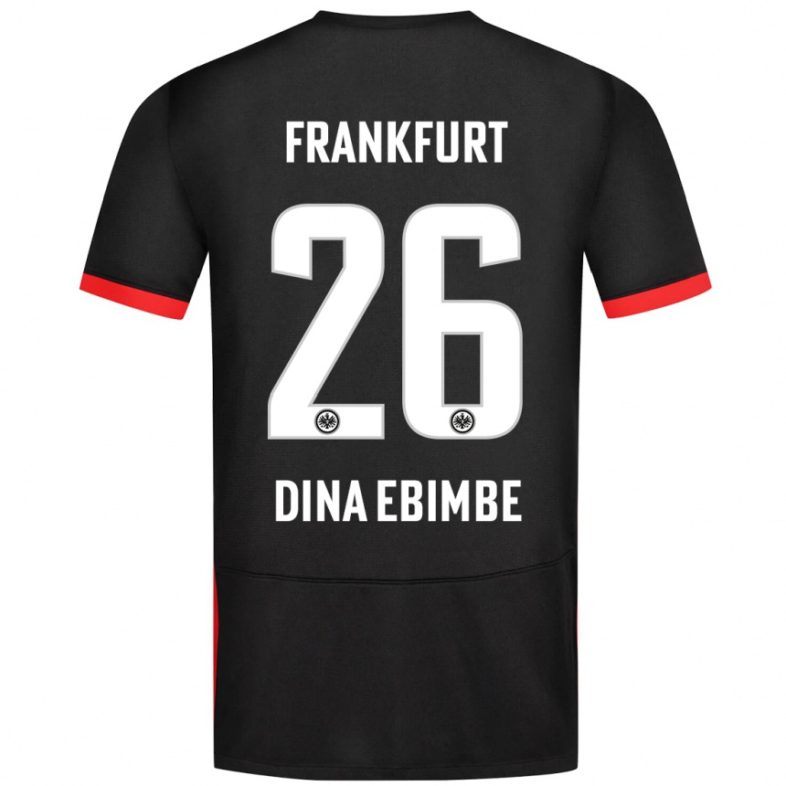 Niño Fútbol Camiseta Junior Dina Ebimbe #26 Negro 2ª Equipación 2024/25 Perú