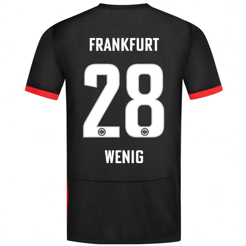 Niño Fútbol Camiseta Marcel Wenig #28 Negro 2ª Equipación 2024/25 Perú