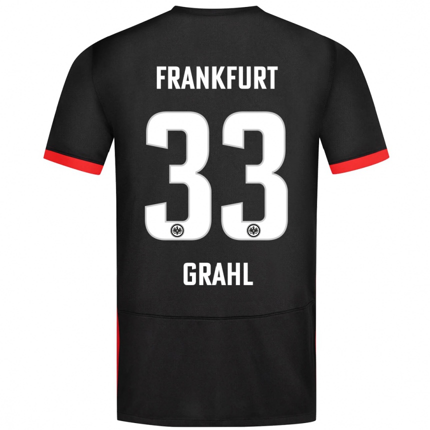 Niño Fútbol Camiseta Jens Grahl #33 Negro 2ª Equipación 2024/25 Perú