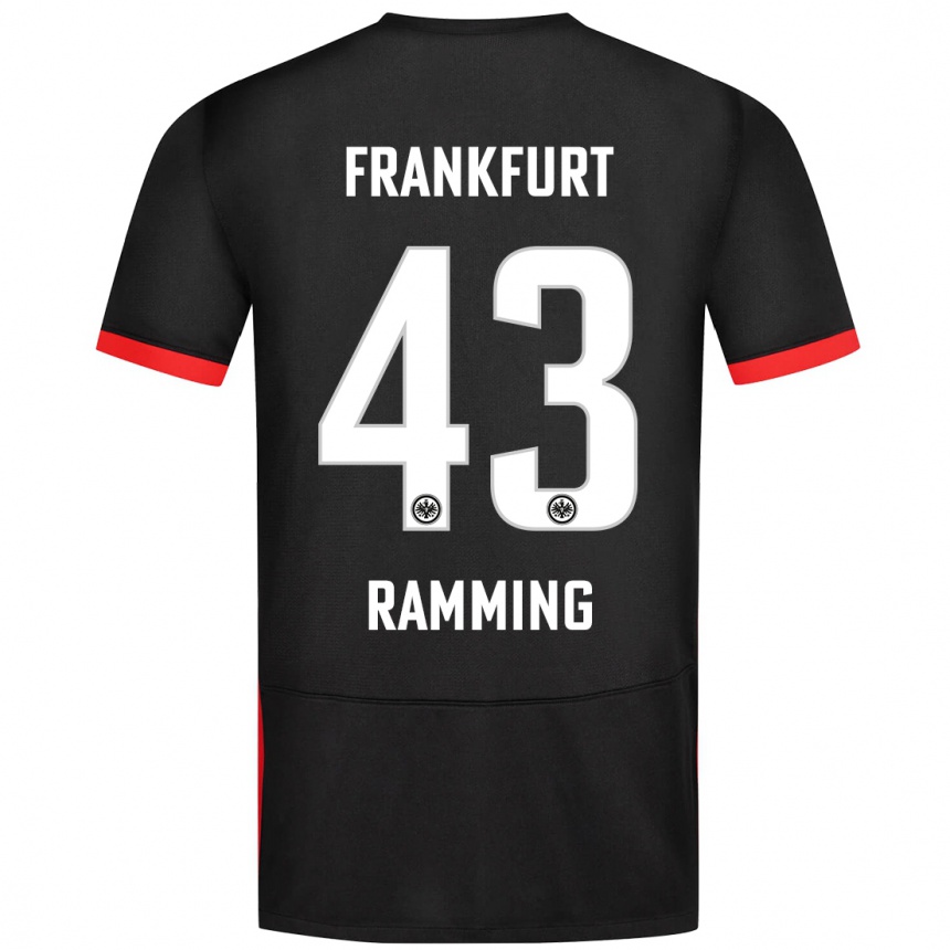 Niño Fútbol Camiseta Nils Ramming #43 Negro 2ª Equipación 2024/25 Perú