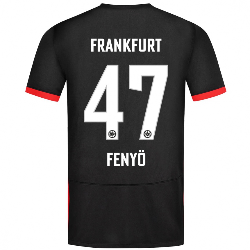 Niño Fútbol Camiseta Noah Fenyö #47 Negro 2ª Equipación 2024/25 Perú