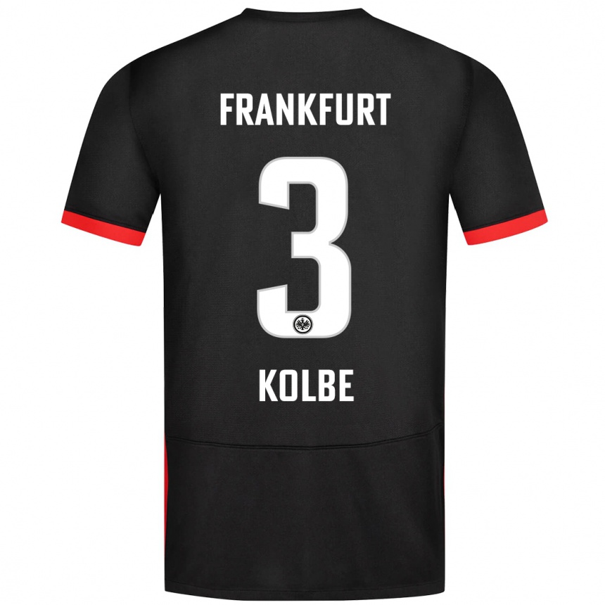 Niño Fútbol Camiseta Louis Kolbe #3 Negro 2ª Equipación 2024/25 Perú