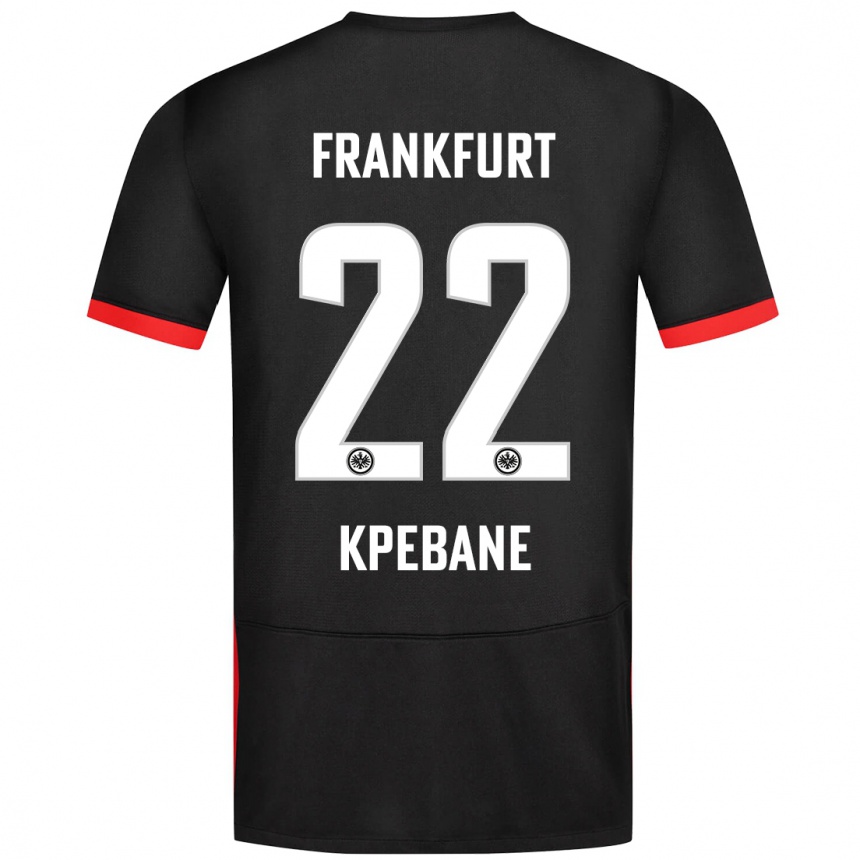 Niño Fútbol Camiseta Tamiou Kpebane #22 Negro 2ª Equipación 2024/25 Perú