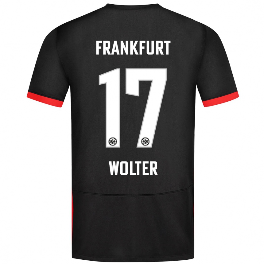 Niño Fútbol Camiseta Pia-Sophie Wolter #17 Negro 2ª Equipación 2024/25 Perú