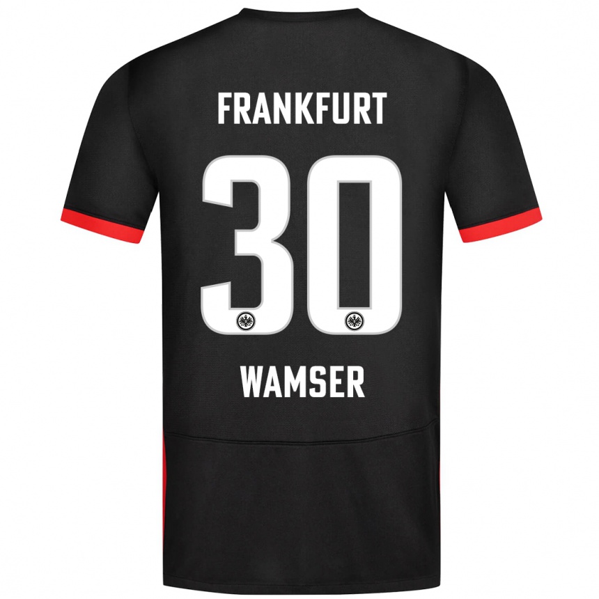 Niño Fútbol Camiseta Carlotta Wamser #30 Negro 2ª Equipación 2024/25 Perú