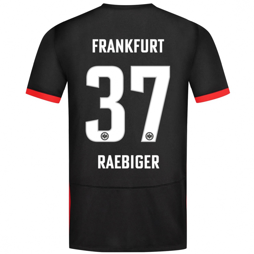 Niño Fútbol Camiseta Sidney Raebiger #37 Negro 2ª Equipación 2024/25 Perú