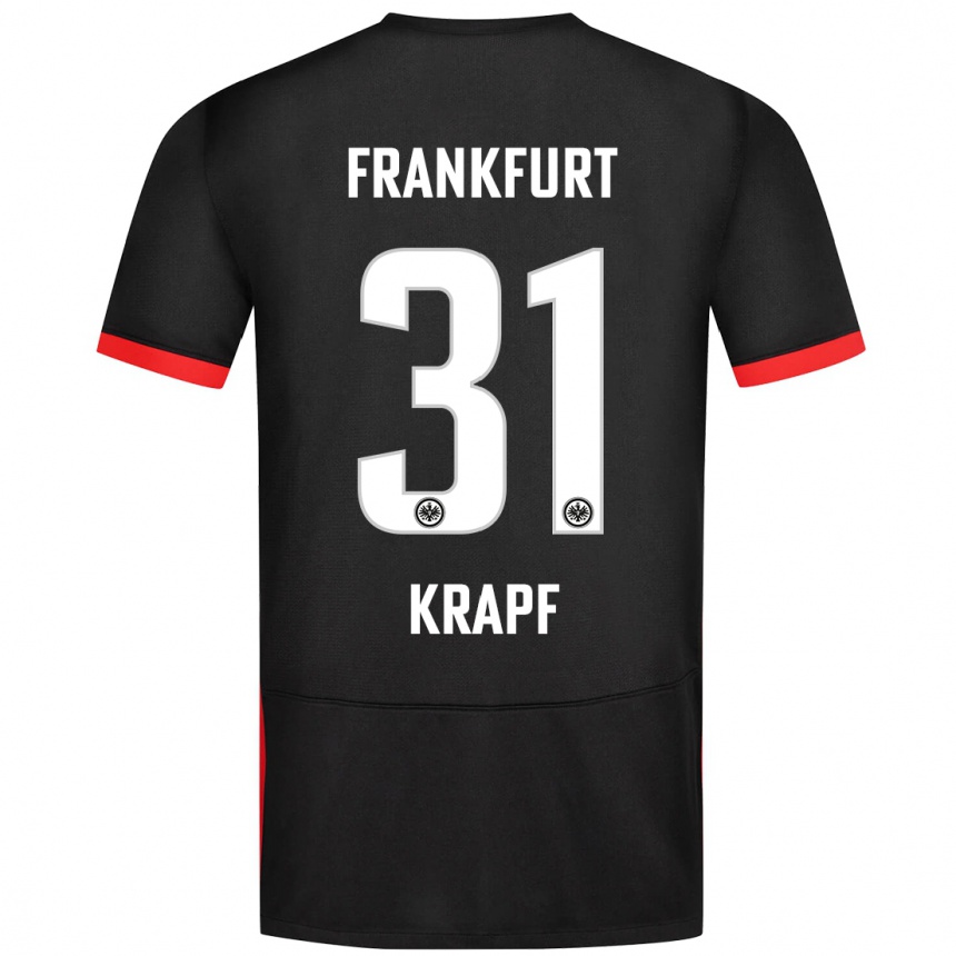 Niño Fútbol Camiseta Maximilian Krapf #31 Negro 2ª Equipación 2024/25 Perú