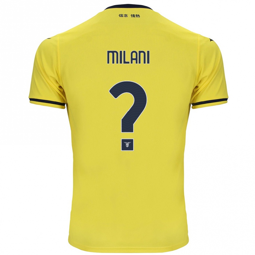 Niño Fútbol Camiseta Alessandro Milani #0 Amarillo 2ª Equipación 2024/25 Perú