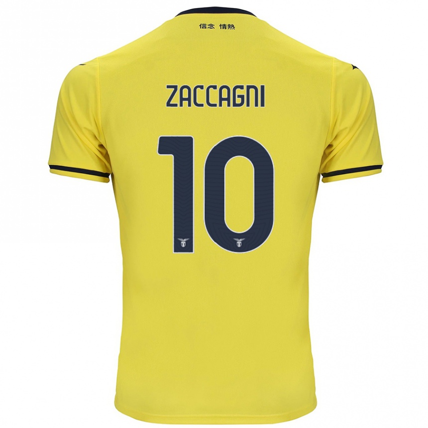 Niño Fútbol Camiseta Mattia Zaccagni #10 Amarillo 2ª Equipación 2024/25 Perú