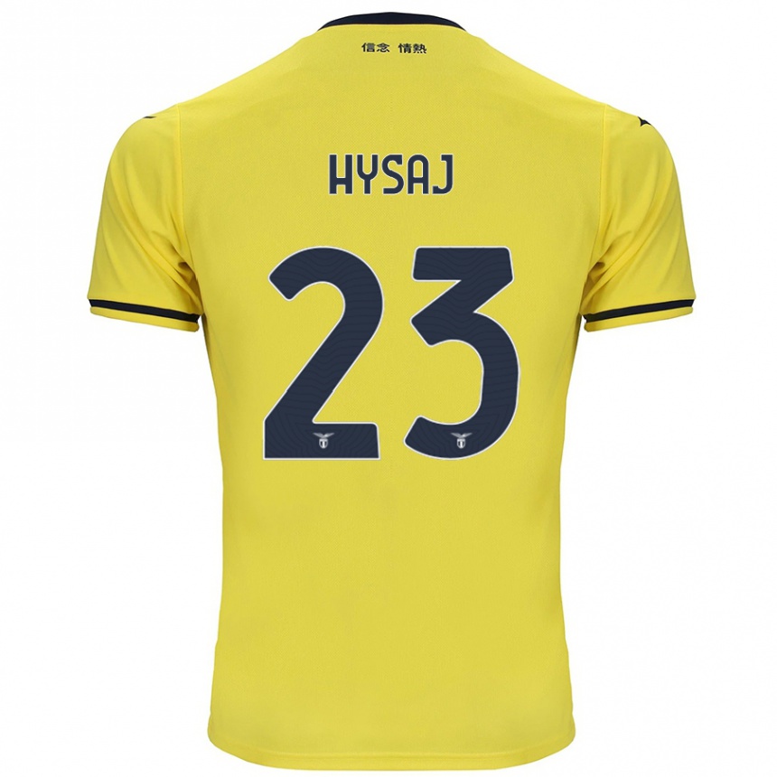 Niño Fútbol Camiseta Elseid Hysaj #23 Amarillo 2ª Equipación 2024/25 Perú