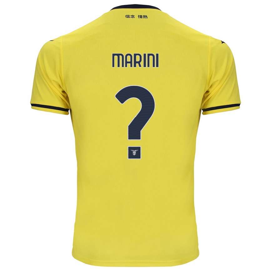 Niño Fútbol Camiseta Matteo Marini #0 Amarillo 2ª Equipación 2024/25 Perú