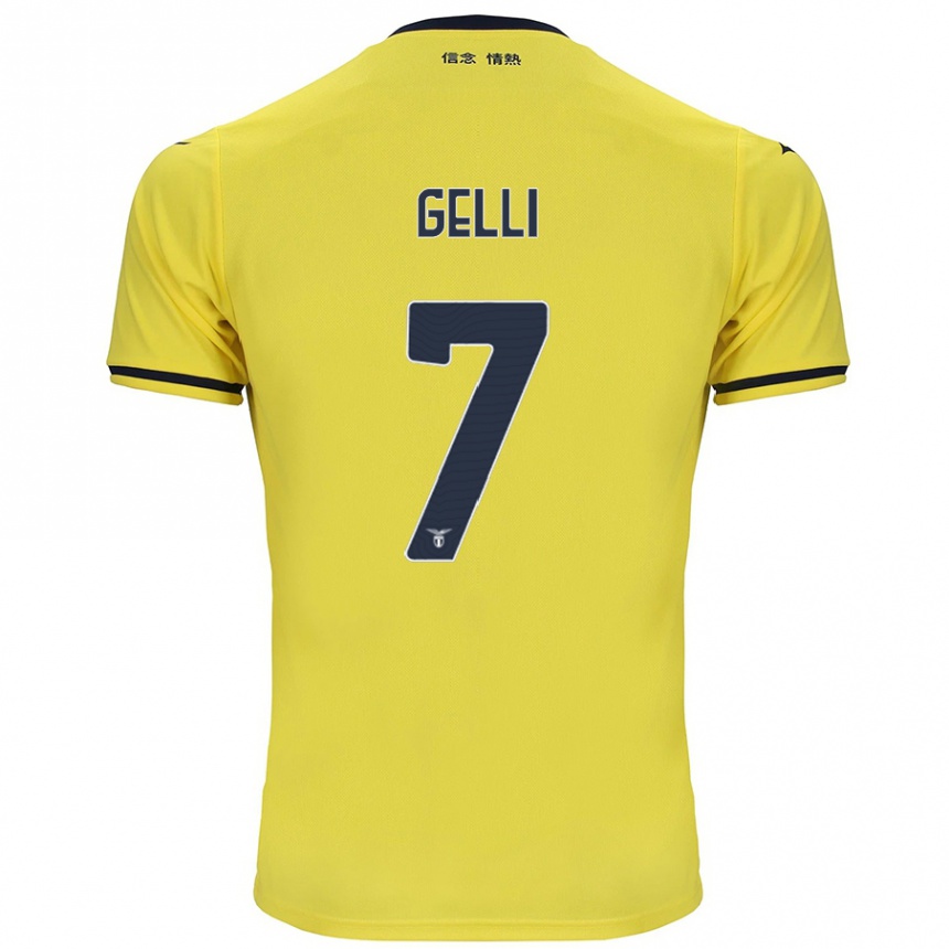 Niño Fútbol Camiseta Valerio Gelli #7 Amarillo 2ª Equipación 2024/25 Perú